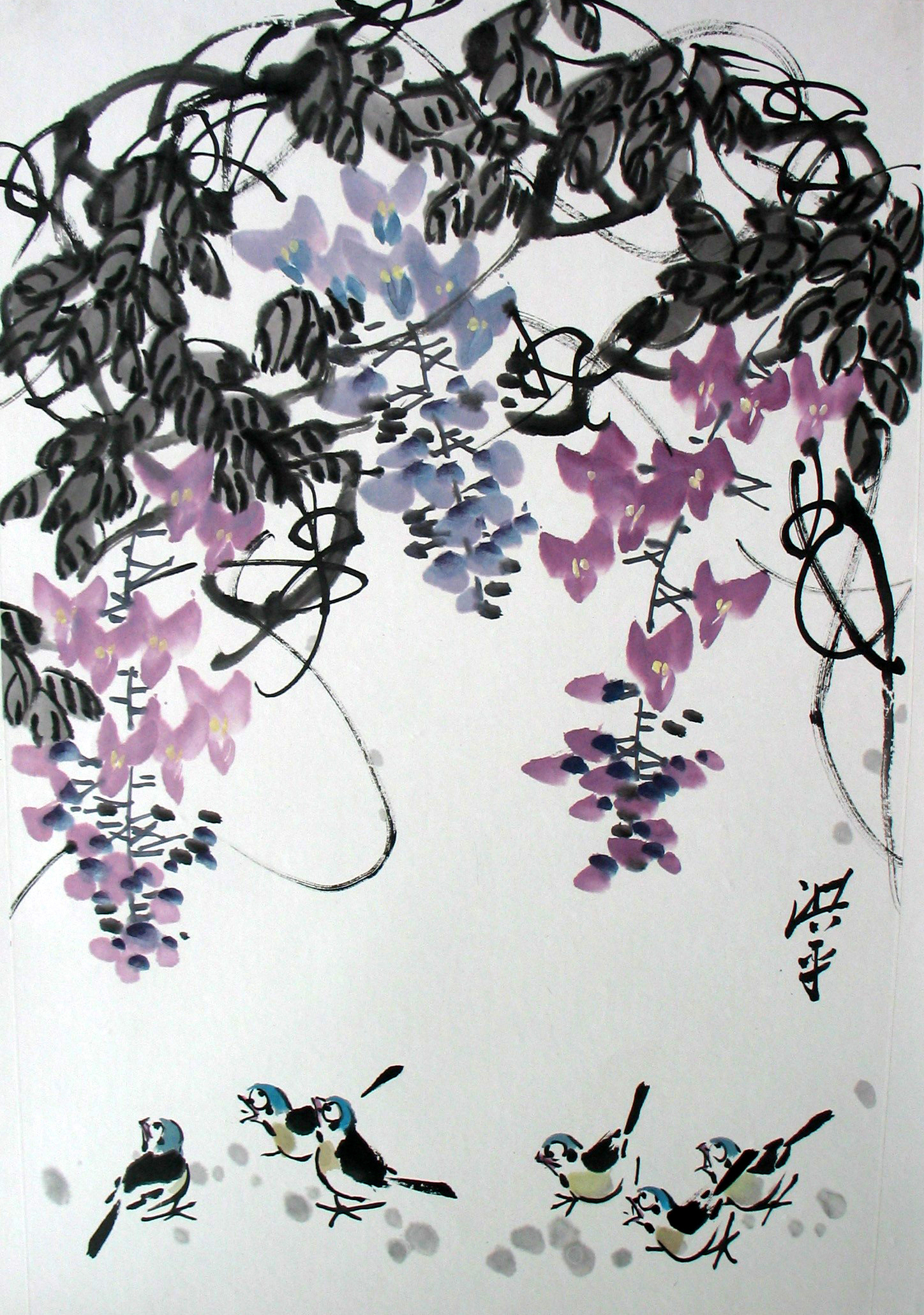 黄洪平写意花鸟画