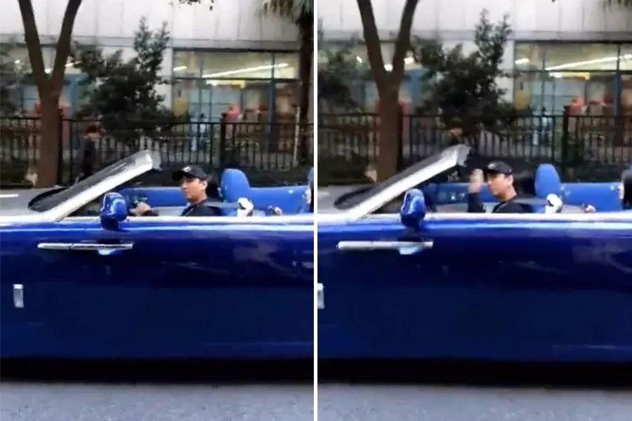 王思聪开477万豪车超拉风,载美女上街心情好,被认出友好打招呼