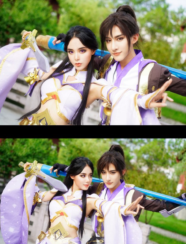 王者cosplay:血纯茗雅cos露娜的紫霞仙子,也太美了吧!