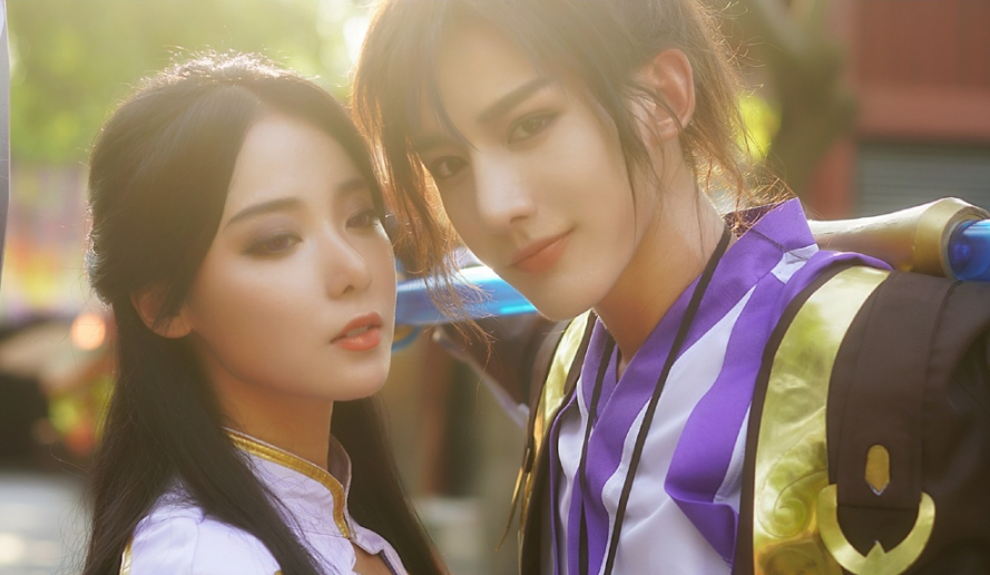 王者cosplay:血纯茗雅cos露娜的紫霞仙子,也太美了吧!