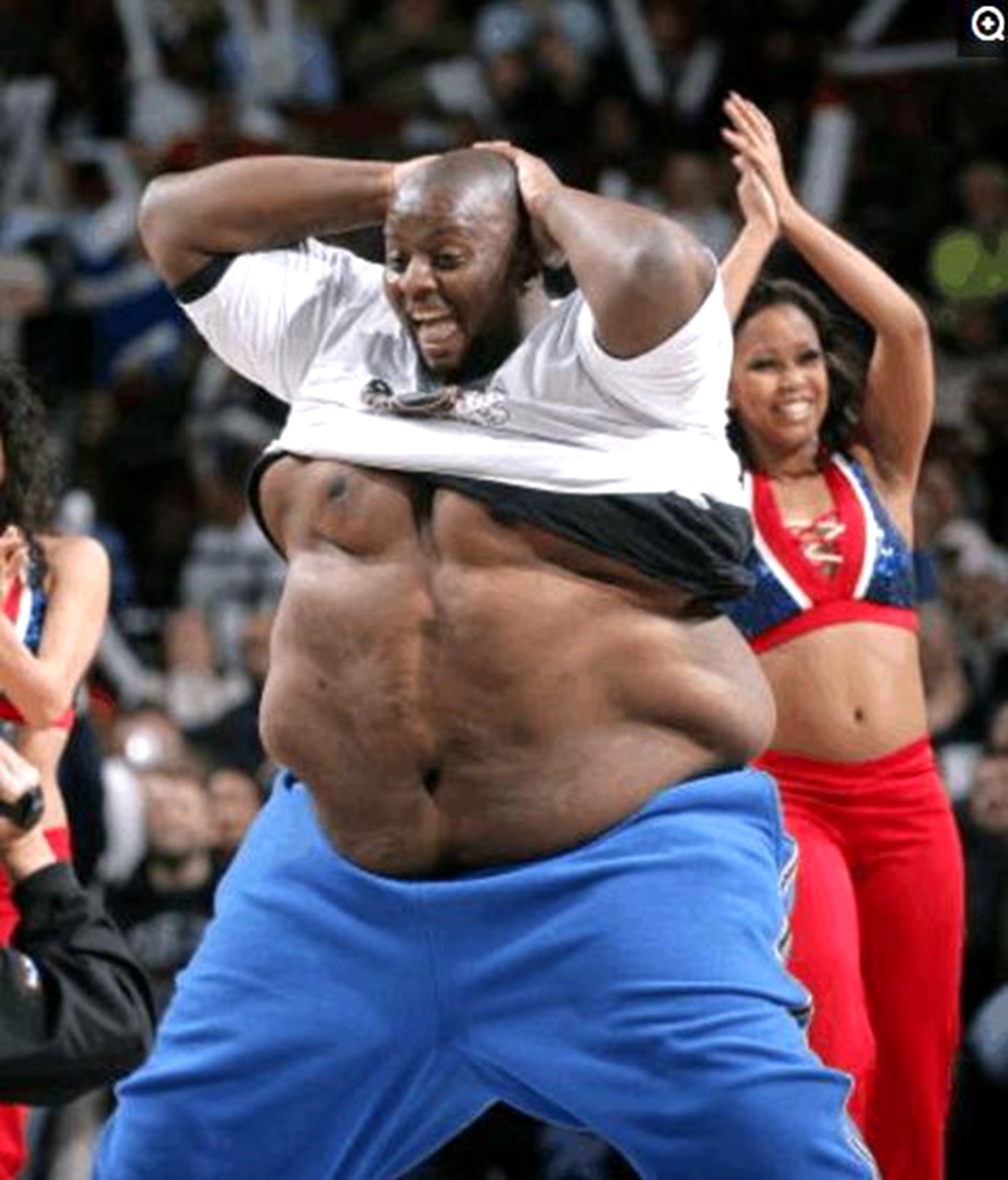 他是nba史上最胖球员,5张图带您目睹一下他的风采!