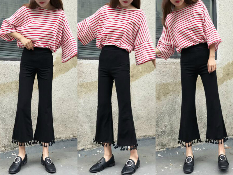 今夏鱼尾裤最火,配这几件上衣穿好看更显瘦!