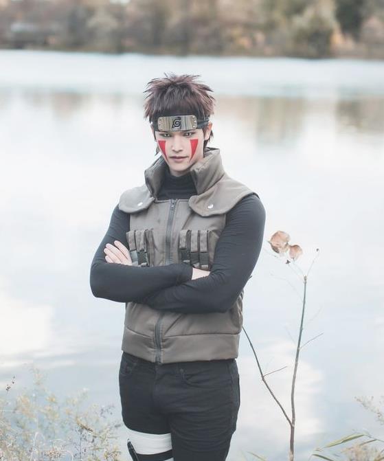 火影忍者cosplay,小李的这画风有点儿不对啊!我爱罗小姐姐很萌