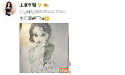 李湘晒女儿画作并大赞画的不错,网友却把亮点放在她拼写的英文上