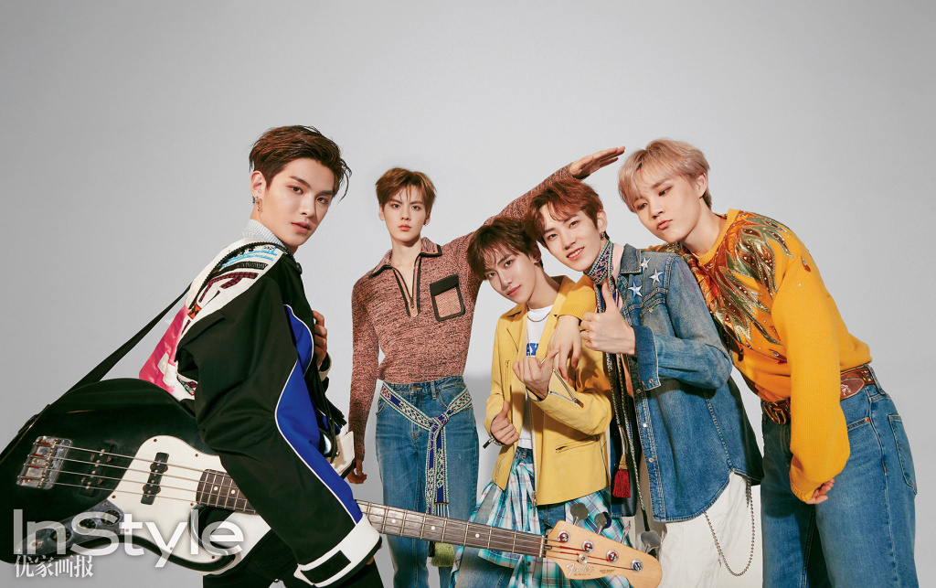 乐华七子合体登时尚画报!热爱音乐的追梦少年硬照更惊艳!