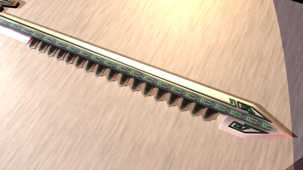 秦时明月:卫庄的佩剑鲨齿剑,它的3d模型这么酷