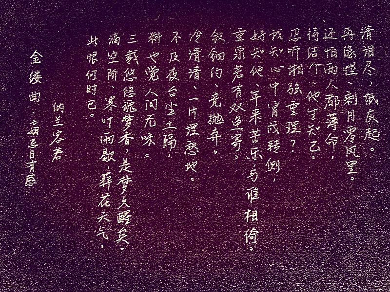 纳兰性德的《金缕曲》悼亡自己的亡妻,字字血泪,句句凝愁