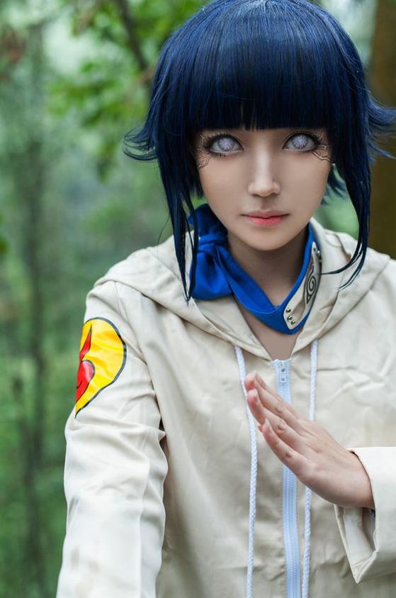 《火影忍者》雏田cosplay,还好是cos小时候的雏田,很好看