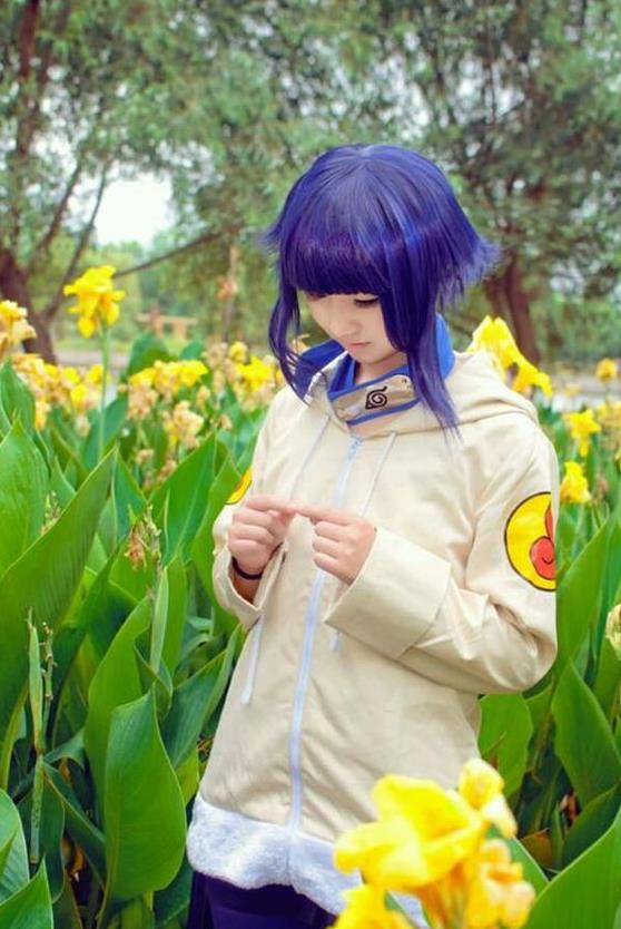 《火影忍者》雏田cosplay,还好是cos小时候的雏田,很好看