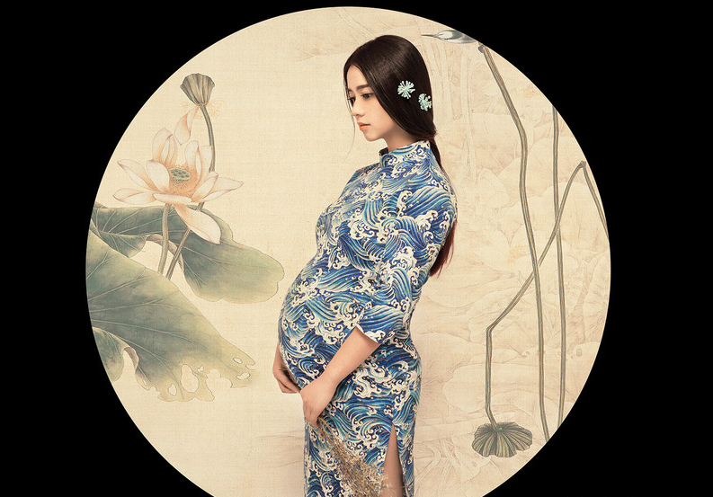 郑州民国风孕妇照客片,用姿态彰显风情