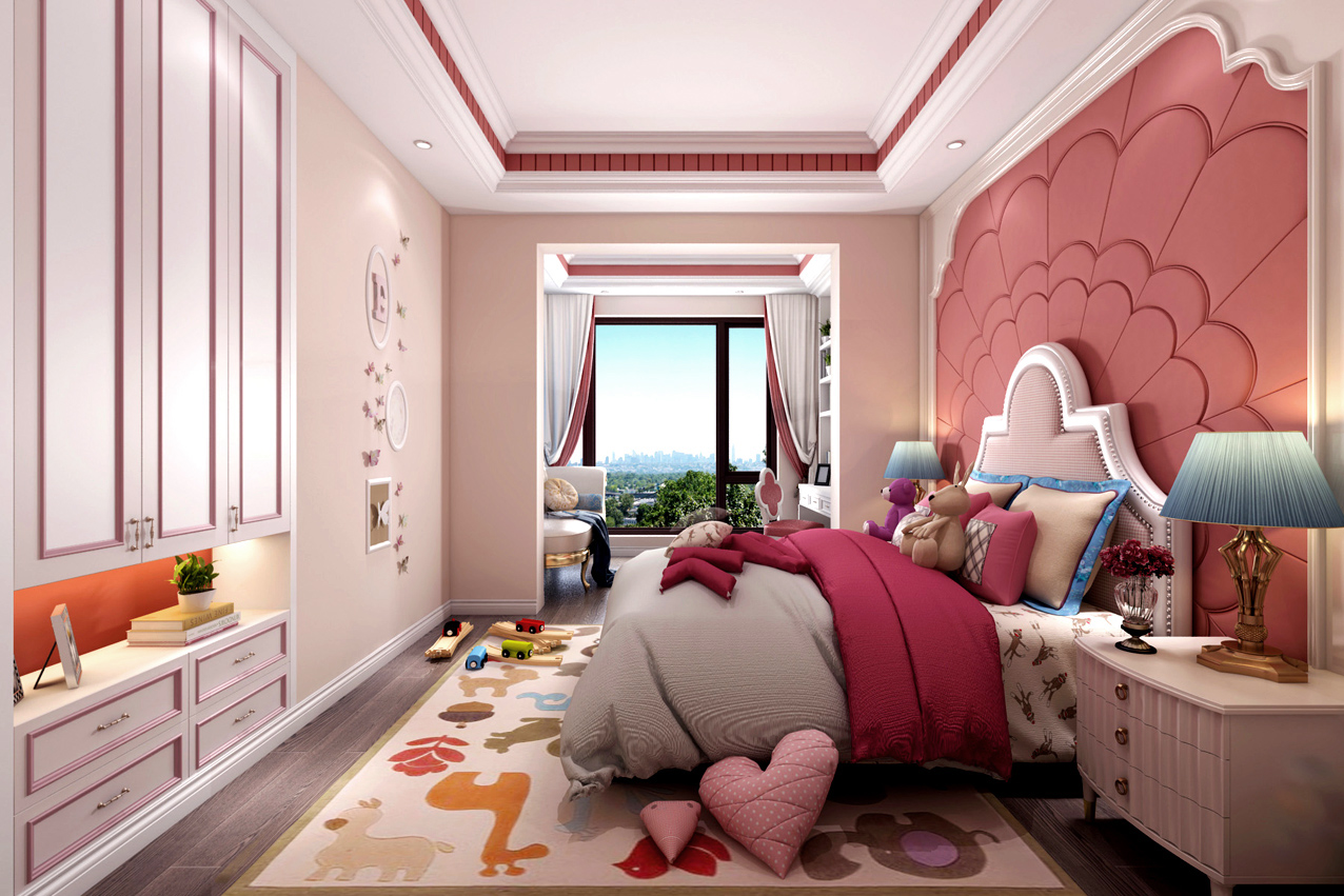漂亮的"公主房"装修效果图,还女儿一个"公主梦"