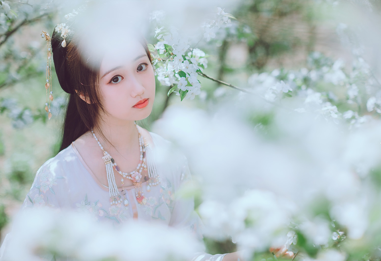 汉服古风:梨花陌上采,良人应犹在