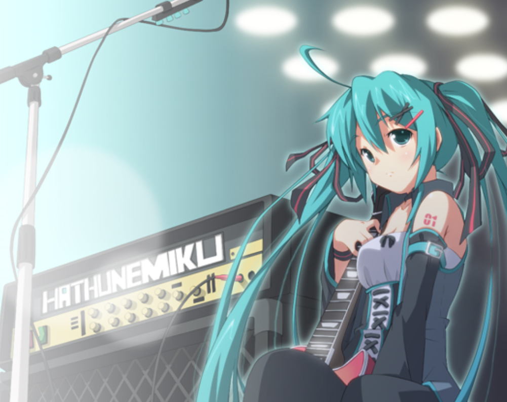 初音未来拿话筒图片