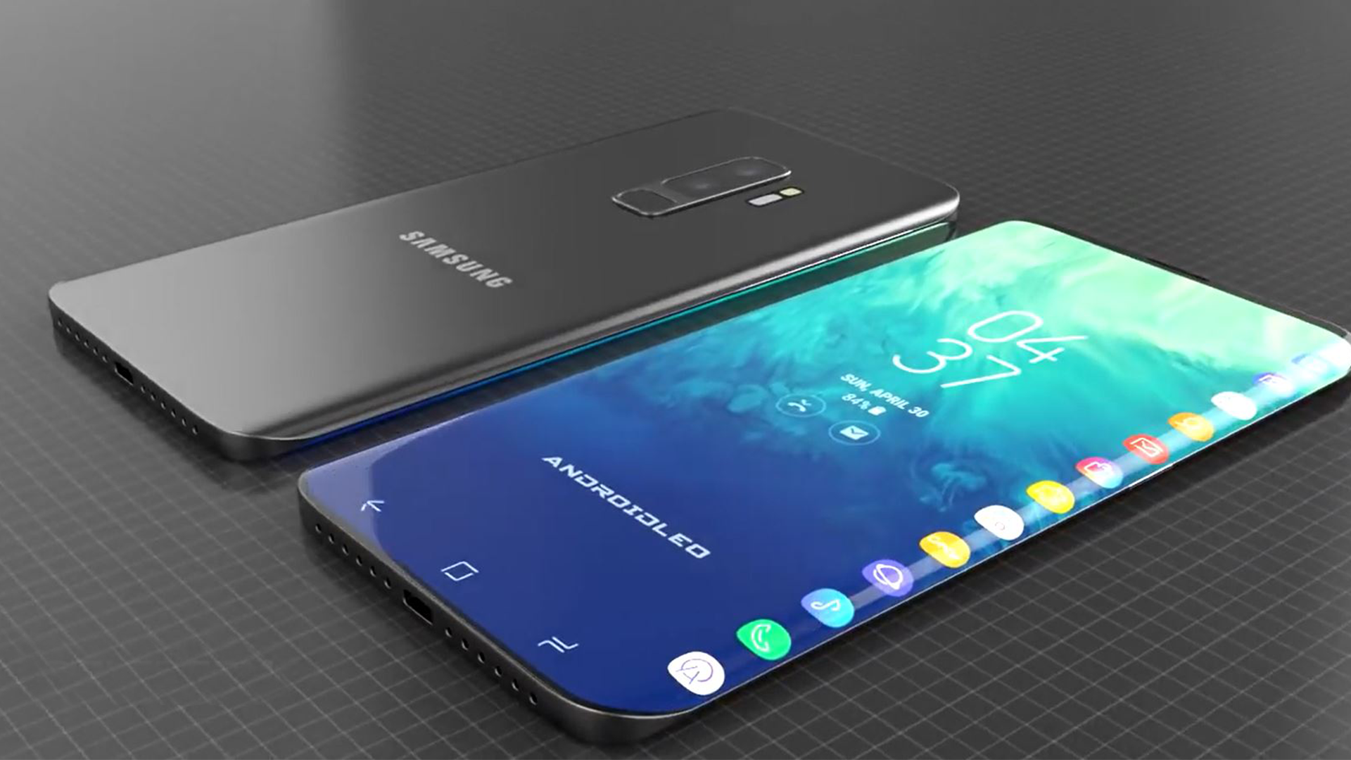 三星galaxys10渲染图来啦!有升降式前置摄像头和屏下指纹?