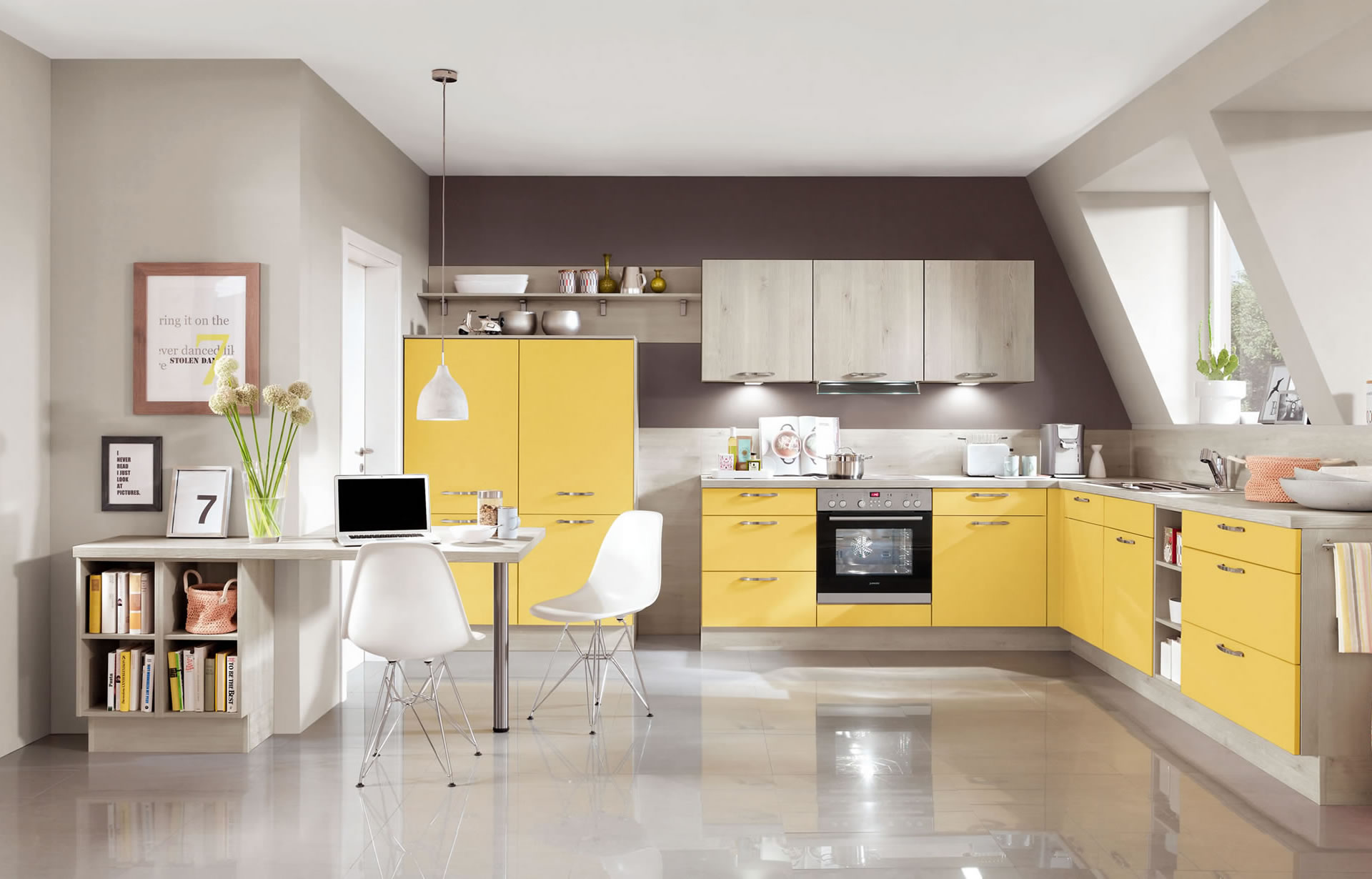 创意家居新选择——开放式彩色厨房橱柜系列