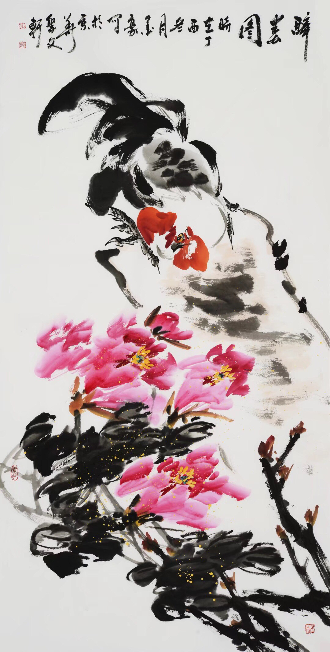 墨豪画鸡独具一格