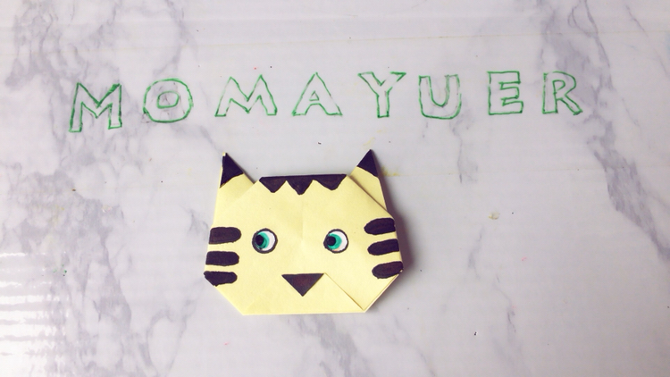 儿童折纸教程:小花猫