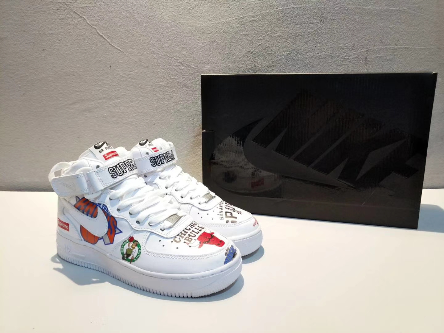 nike air force 1 mid07/supreme 空军一号高帮联名潮鞋