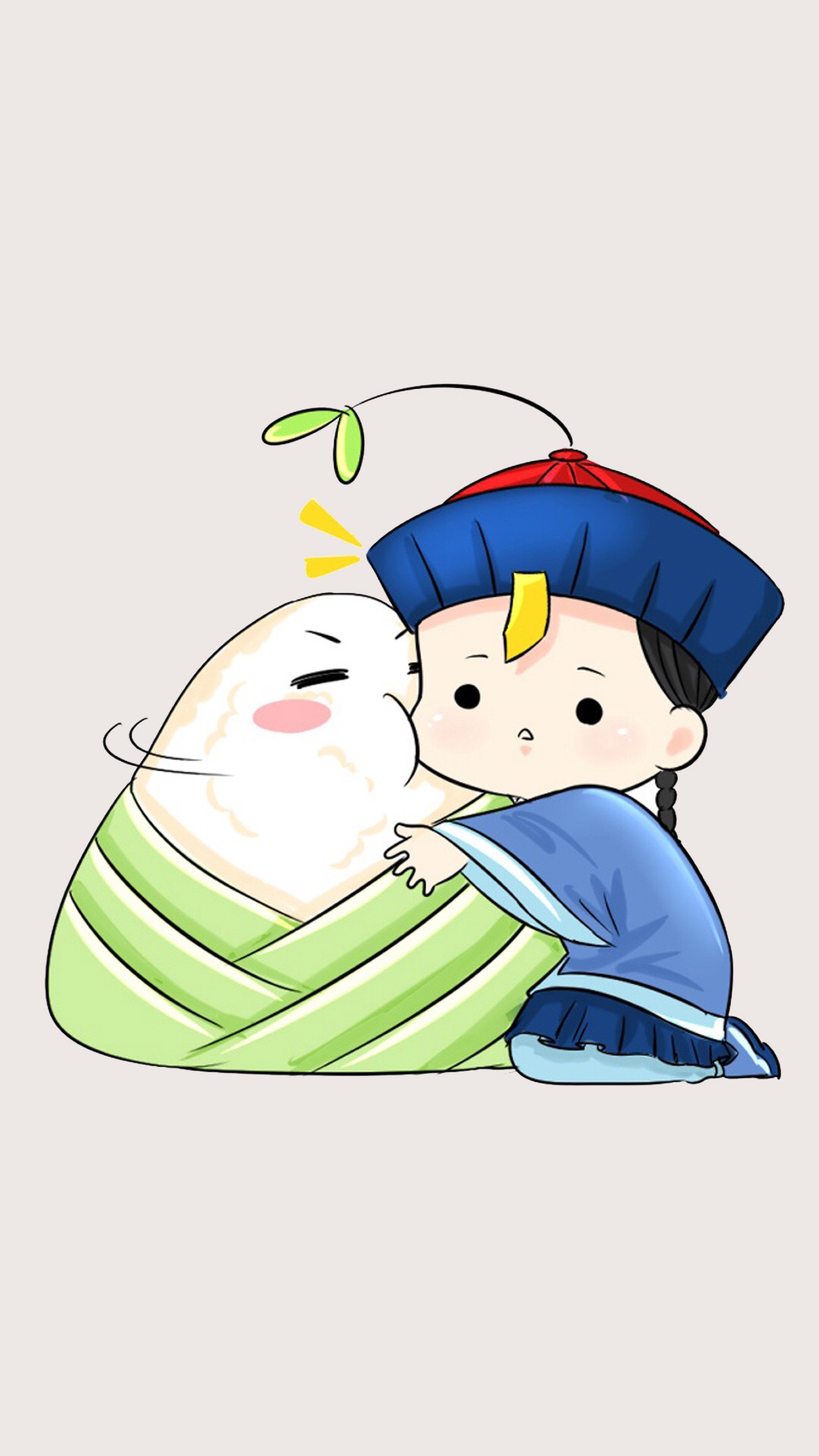 僵小鱼把可爱的粽子吃了,脸上还有粽粒 转载自百家号作者:有趣表情包