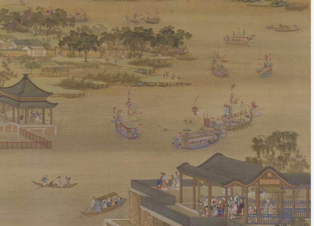 古人龙舟竞渡图系列,宋朝那龙船真是大气