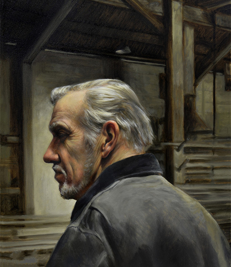 《艾伦·丁曼人物油画》