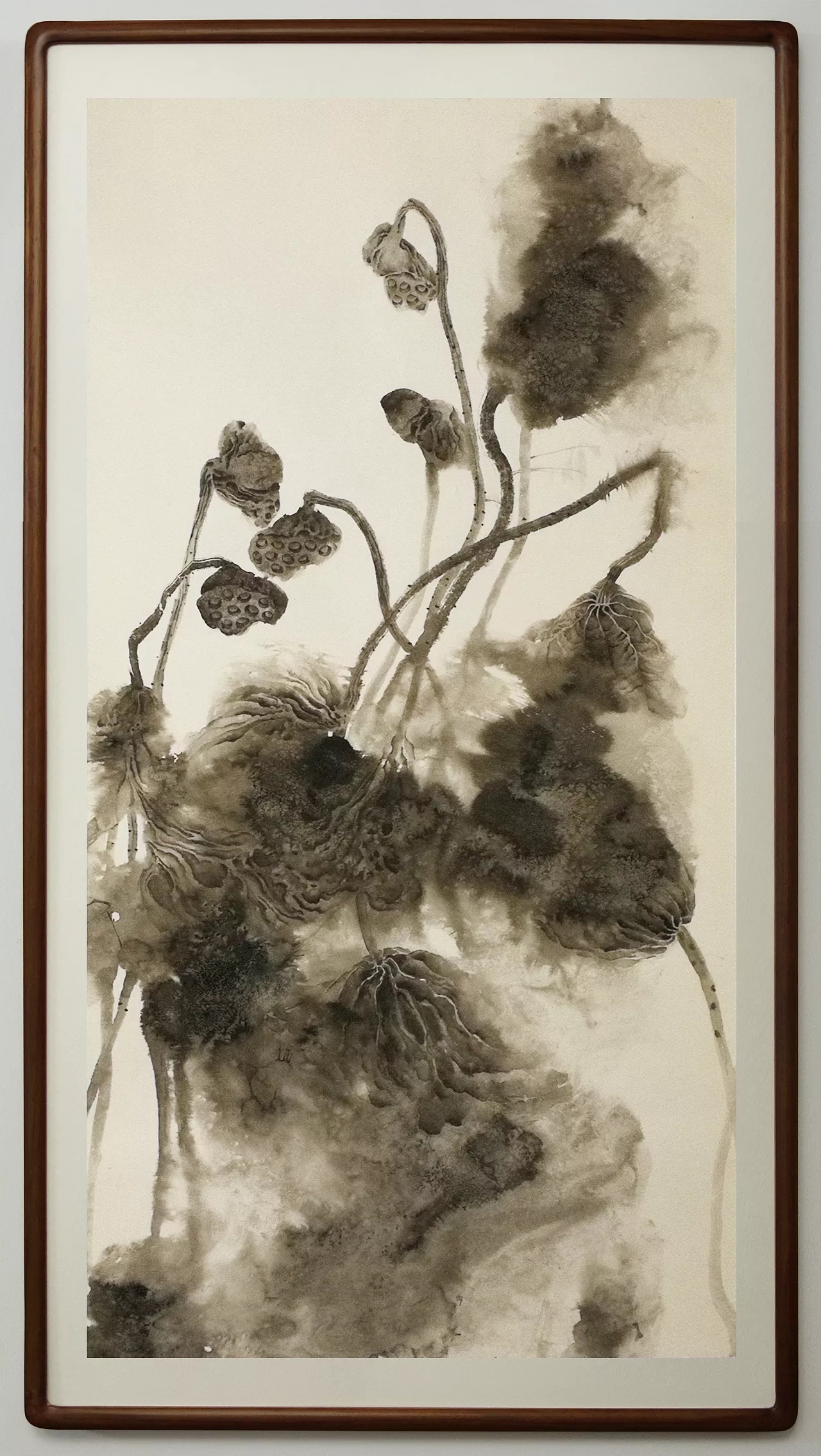 国画大写意水墨荷花作品赏析