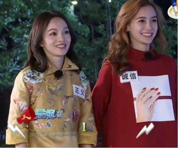 跑男:当1米58的张韶涵遇上1米68的杨颖,网友:谁才是真正的天使