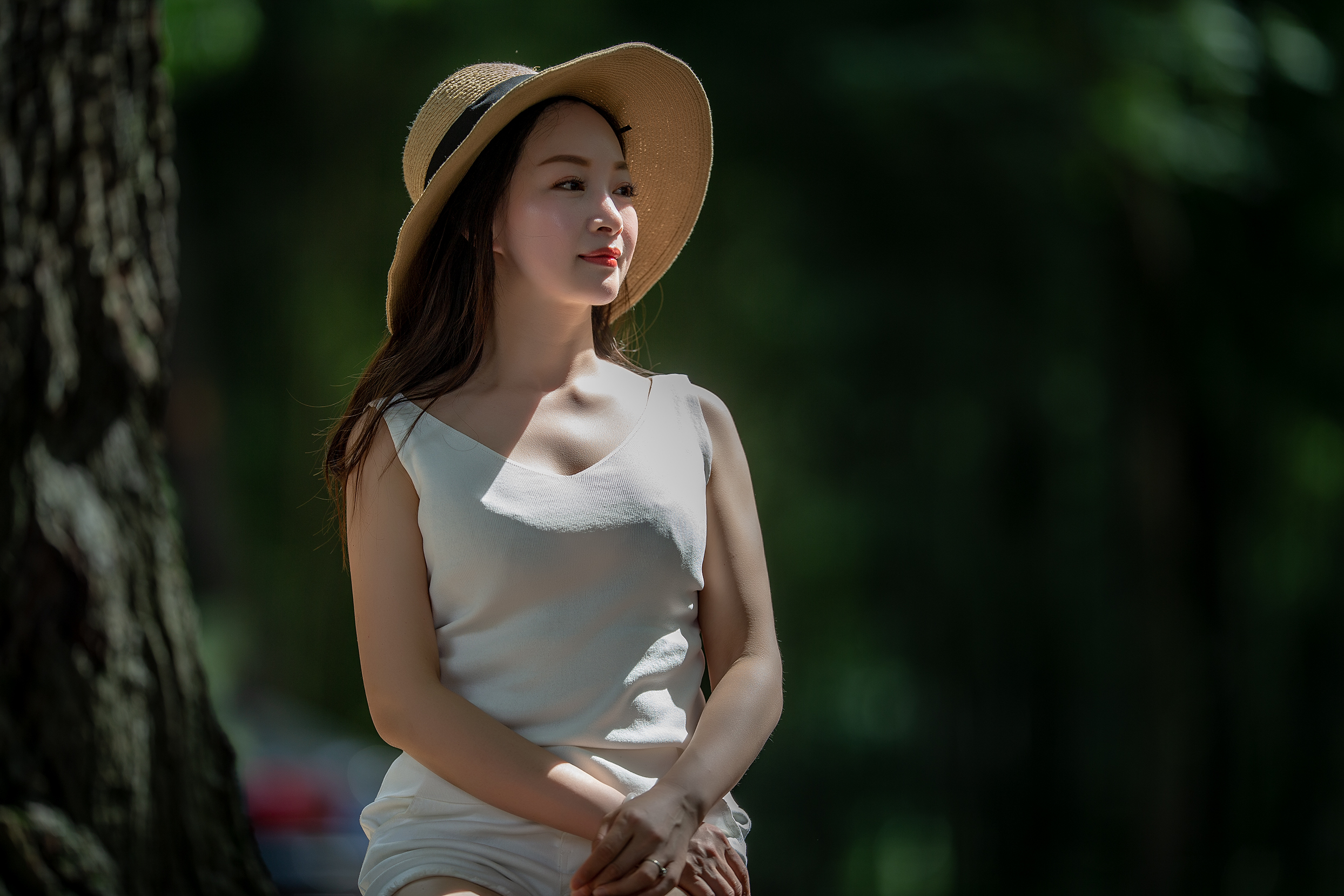 人像摄影 旅行中的阳光少女