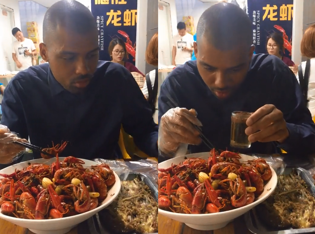 歪果仁吃小龙虾,一本正经在搞笑,网友:原谅我笑出了猪叫声