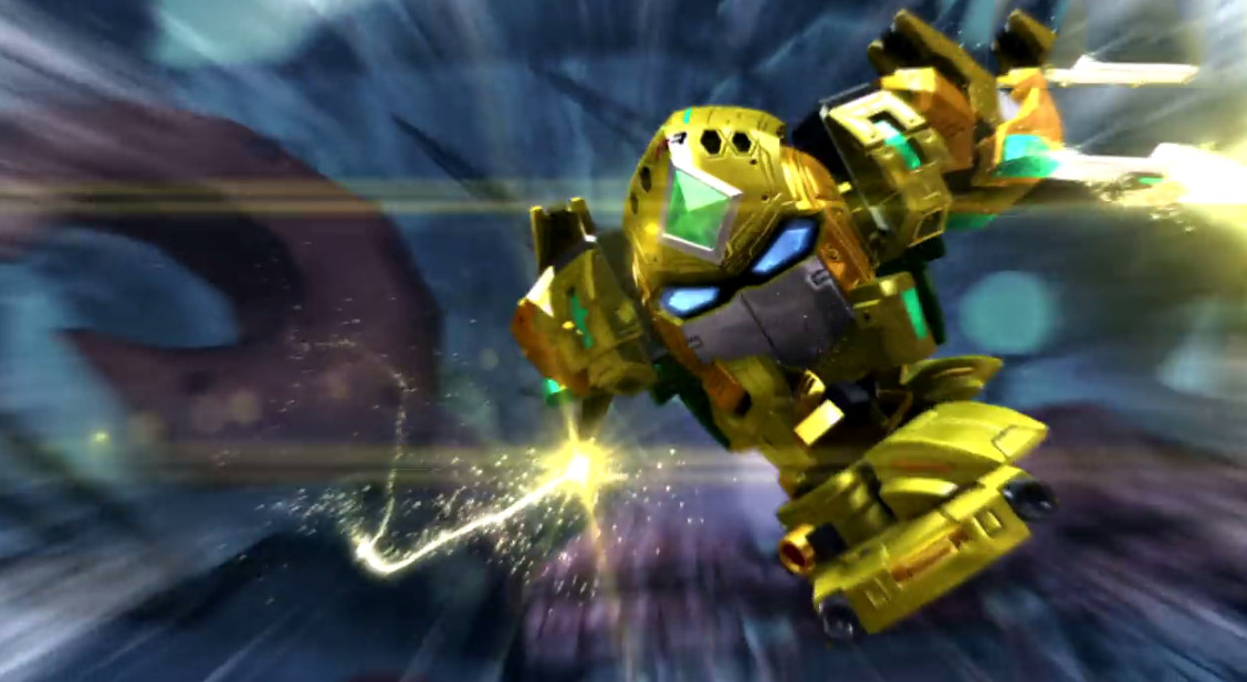 菠萝吹雪二代机甲,在第7集中由黄色智慧莲珠升级成功.