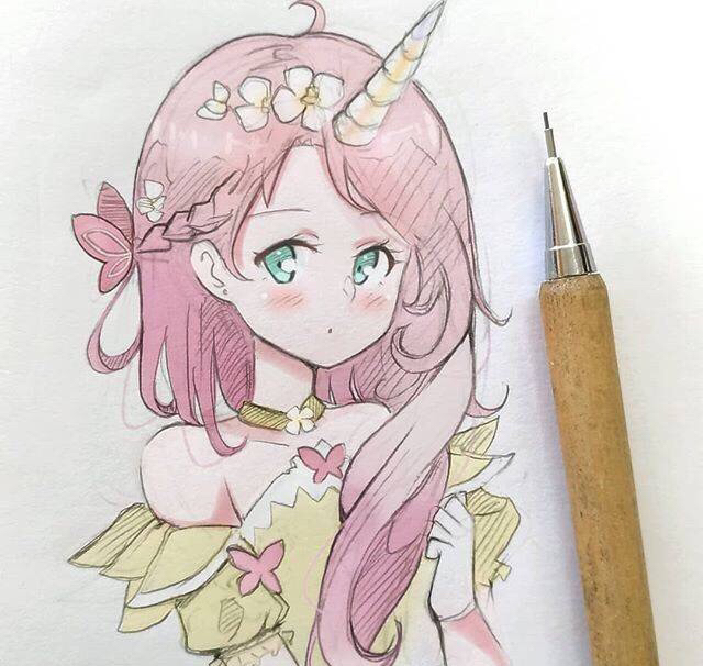 手绘,二次元动漫美少女,超可爱