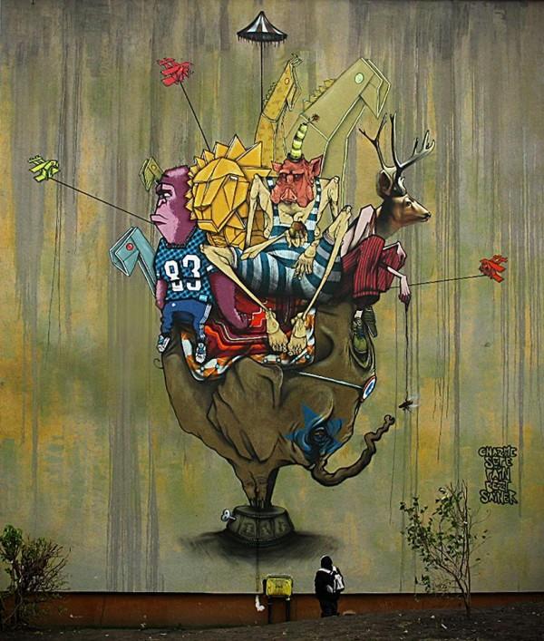 创意逼真街头手绘涂鸦,看起来实在是酷炫!