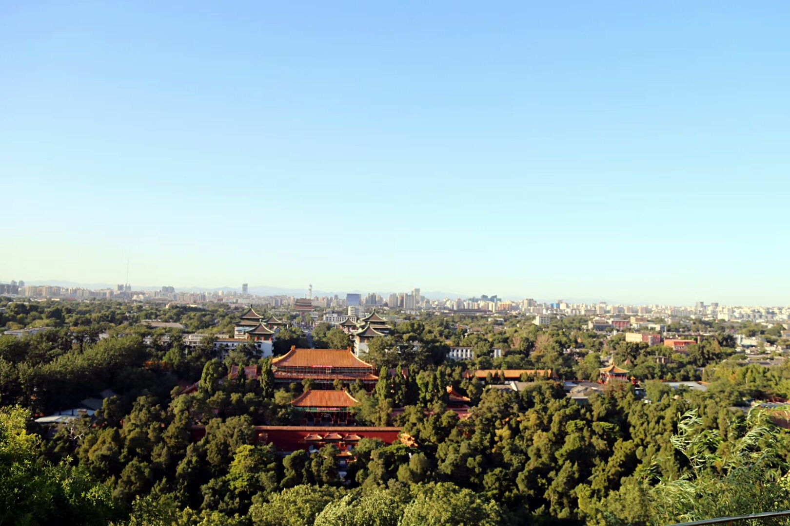 到景山公园俯瞰紫禁城
