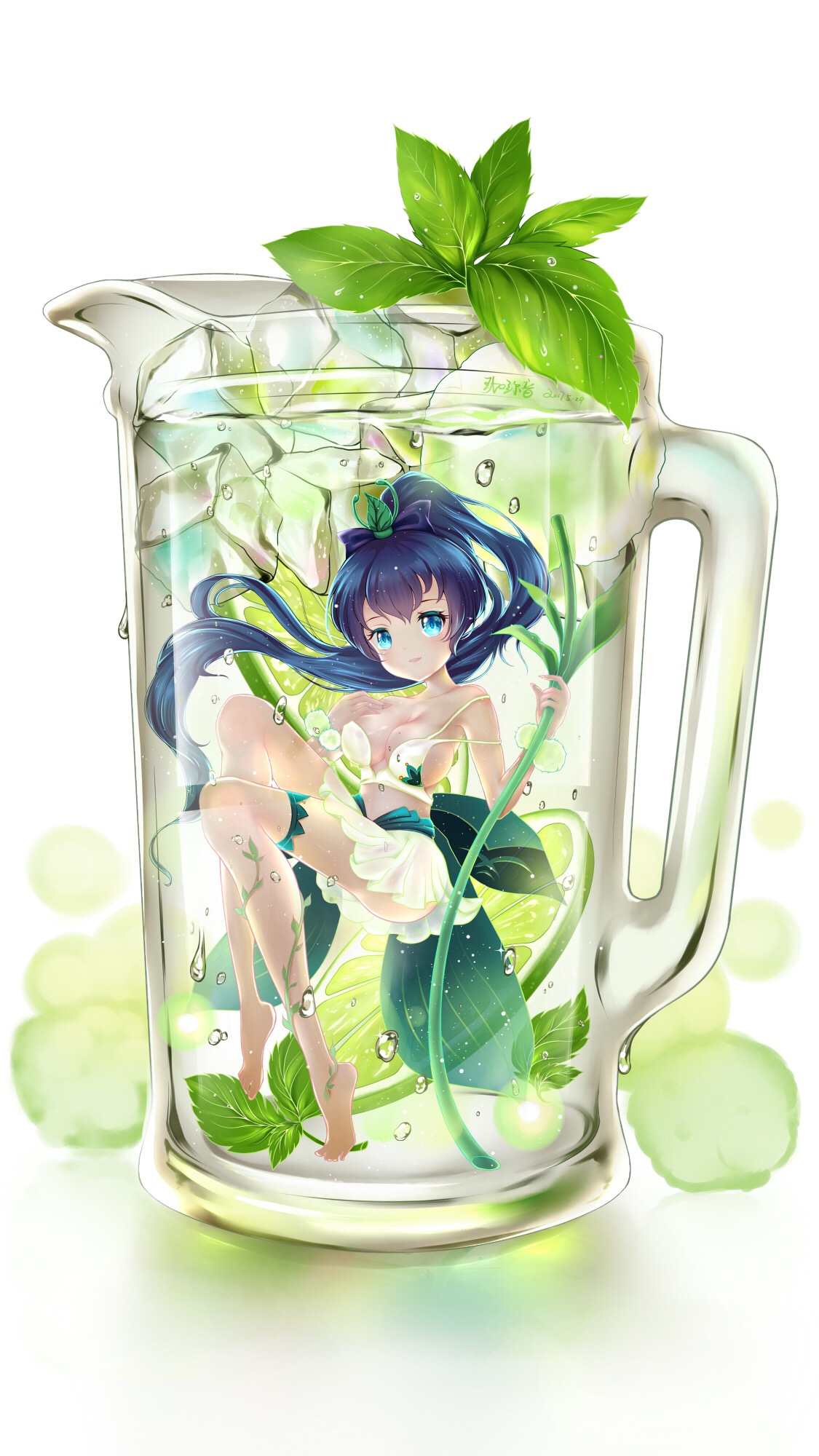 二次元少女,图1杯中绿叶少女,图4壶中的初音殿下,愿一切如所愿