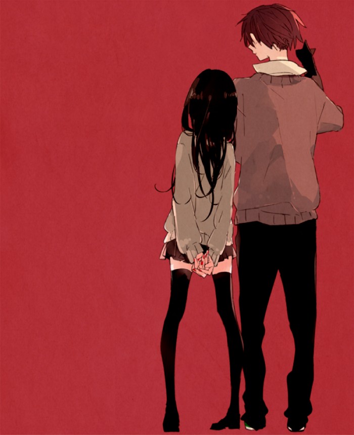 二次元最萌身高差壁纸:生命里的温暖就那么多,我只能全部给你