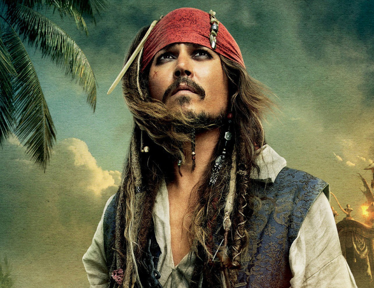 德普的杰克船长,出自《加勒比海盗》,这个角色为该系列电影带来了40亿
