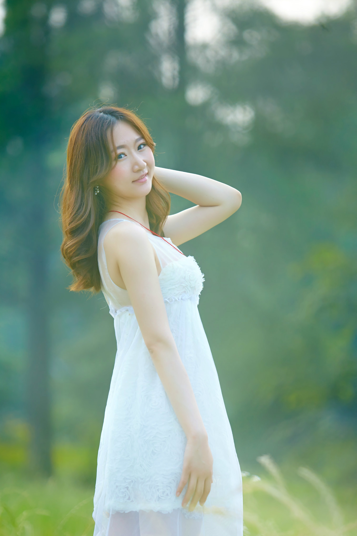 美女摄影:静谧时光,白纱相伴