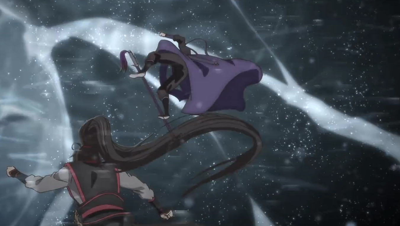魔道祖师:看少年江澄与少年魏无羡御剑飞行,原来水行渊是大水柱