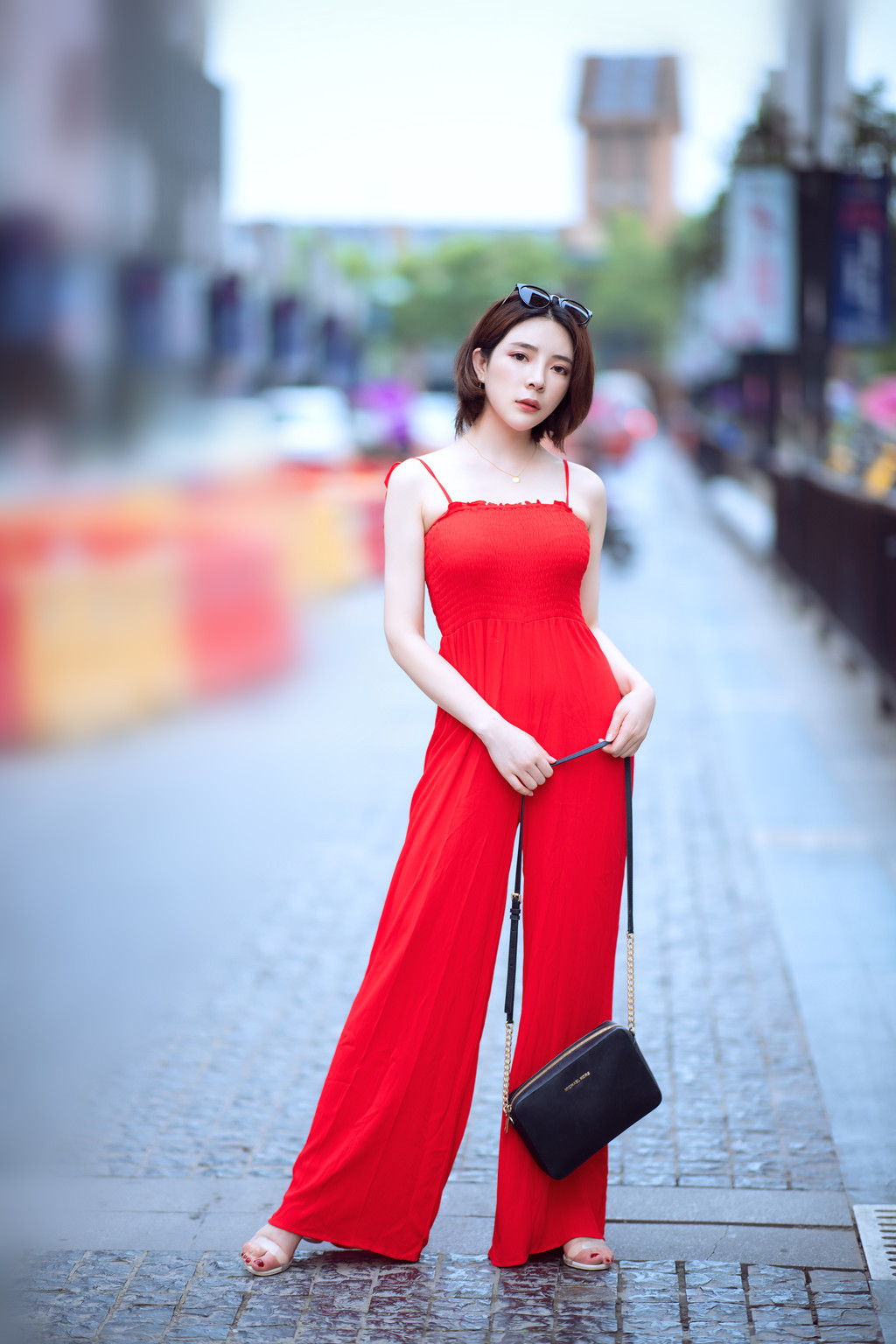 美女摄影:优雅迷人的红衣