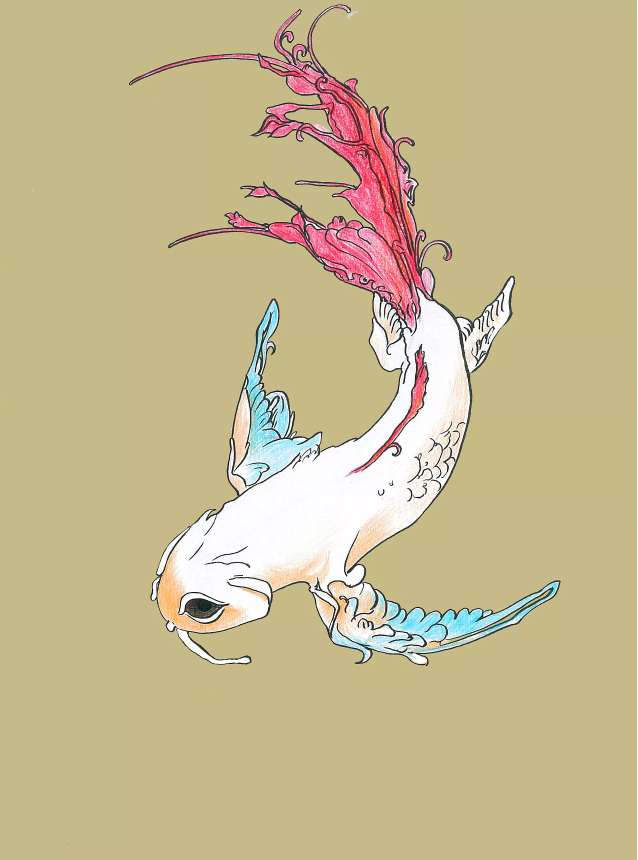 《山海经》彩铅风格的5张异兽图,为画师疯狂打call!