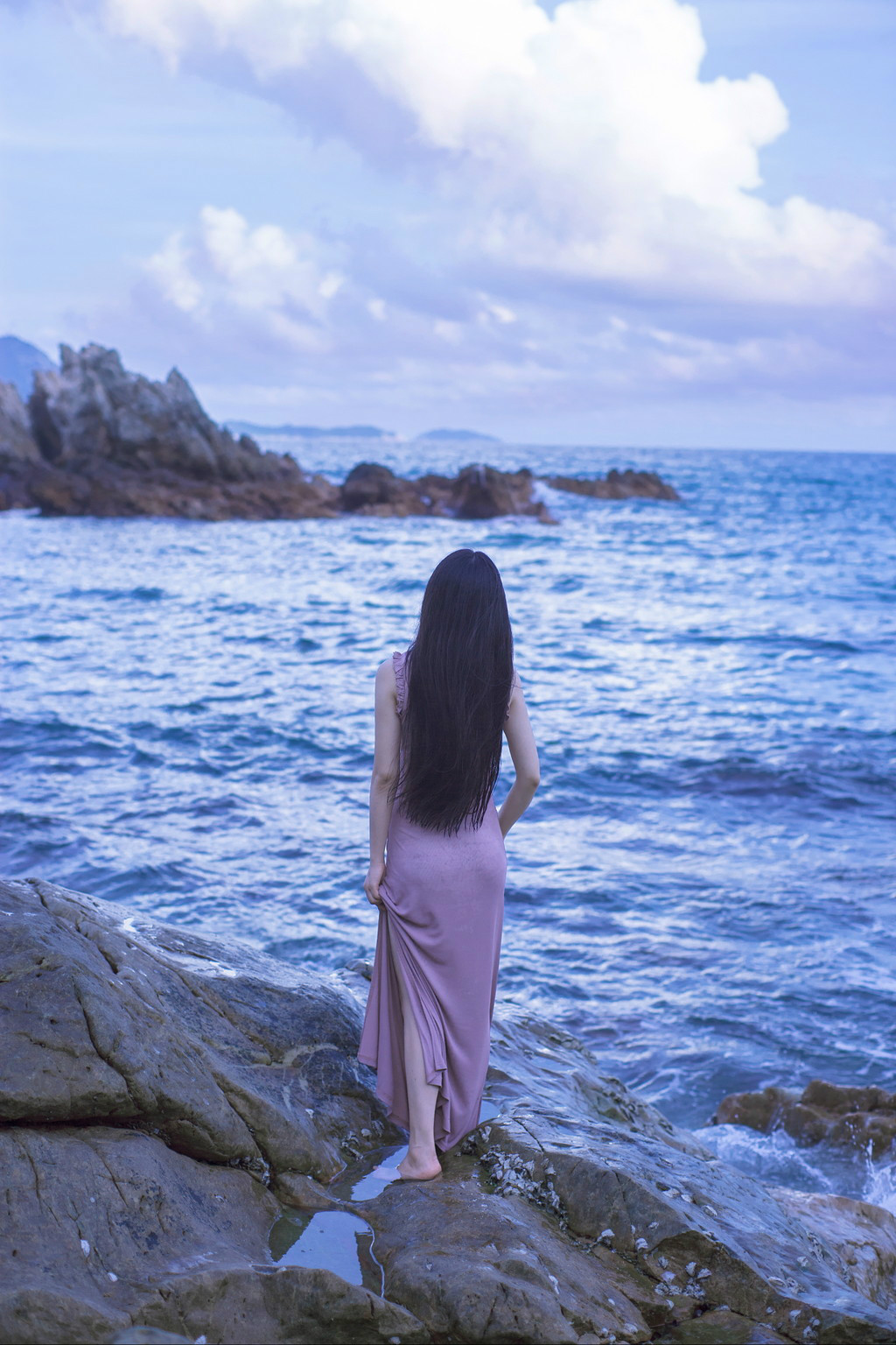 美女摄影:碧海蓝天,涤荡心灵