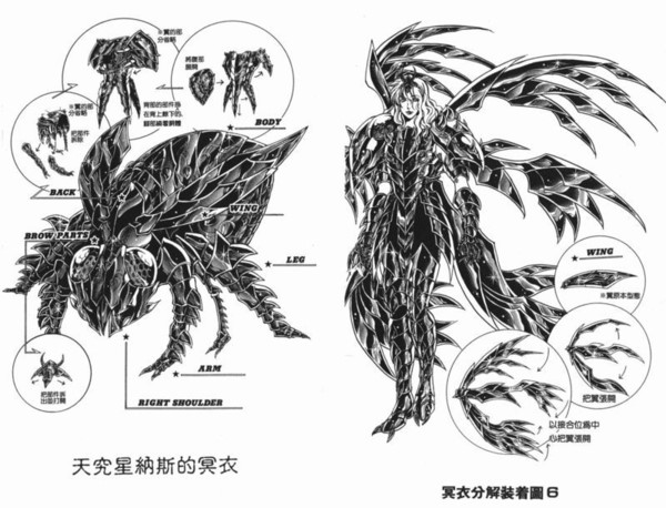 冥斗士108星冥衣分解图图片