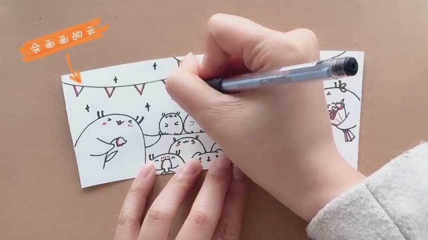 卡通简笔画教程,治愈又可爱,适合小朋友的简笔画!