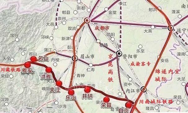 四川这条高铁,途经乐山,自贡等多座城市,有望于十四五