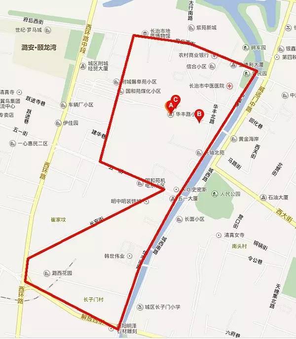长治市区小学施教区划分图