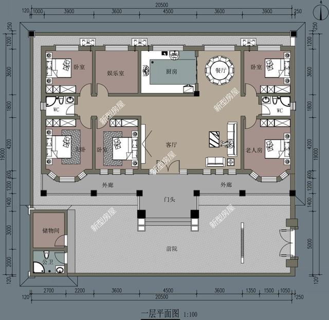 有鸡有鸭有菜园,这才是真正的农家院,5套别墅图纸分享