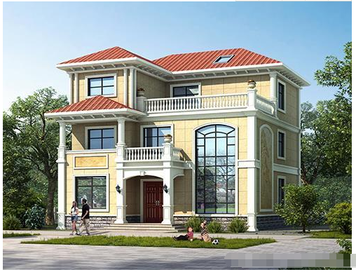 两款精致美观的三层大别墅,140平米的占地很大气