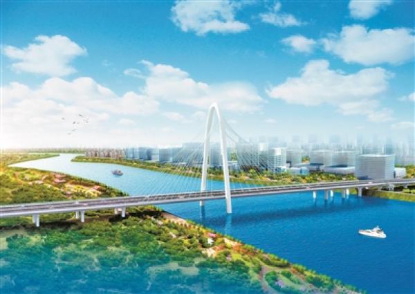 路线向北跨越白云湖引水渠,流溪河,与规划五路,永石路,白云四线相交