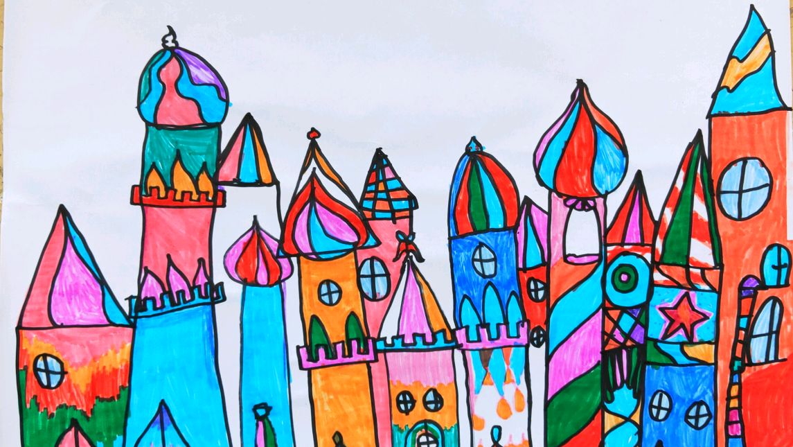 7岁儿童简笔画_城堡 速写手绘插画兴趣爱好幼儿园小学手工作业