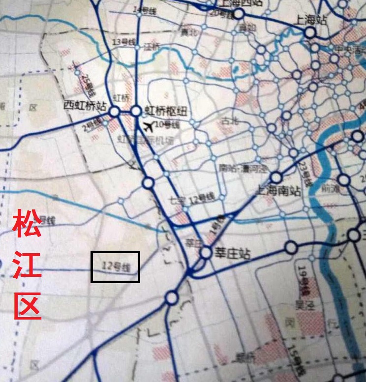 向东延伸就可以到松江区的南部25号线就是计划中的13号线西延伸的南段